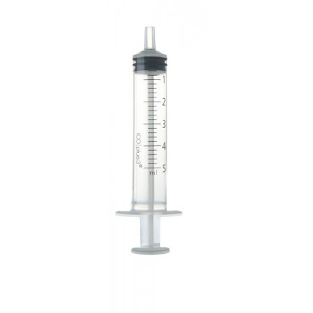 JERINGA ICO 5 ML S/A CONO CENTRAL. Caja de 100 Unidades.