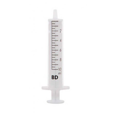 JERINGA BD 10 ML 2 CP. Caja de 100 Unidades.