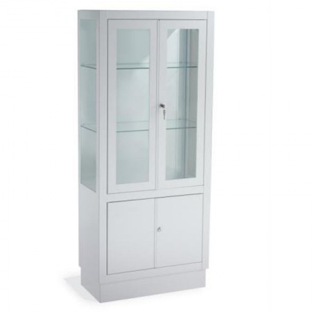 VITRINA PIE 4 PUERTAS BLANCA 100 X 40 X 160