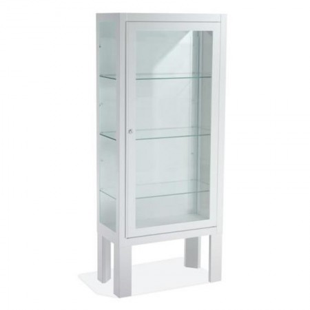 VITRINA PIE 1 PUERTA BLANCA 60 X 30 X 140