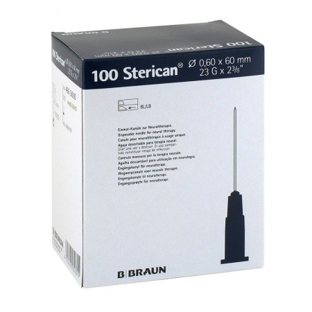 AGUJA BRAUN 23G 0,6 X 60 MM. Caja de 100 Unidades.