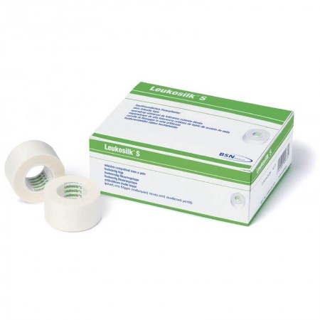 ESPARADRAPO SEDA LEUKOSILK 9,2 MT X 2,5 CM. Caja de 12 Unidades.