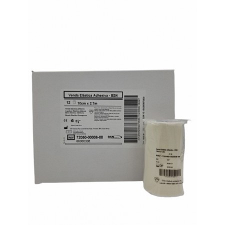VENDA ELAST. ADHESIVA 10 CM X 2,7 MT. Caja de 12 Unidades.