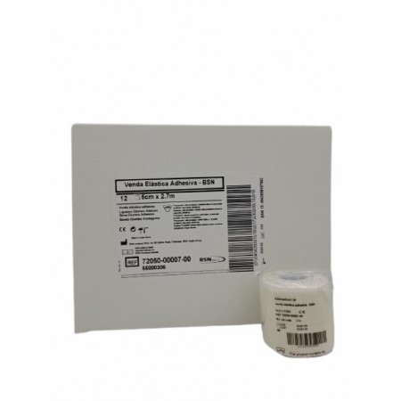 VENDA ELAST. ADHESIVA 5 CM X 2,7 MT. Caja de 12 Unidades.