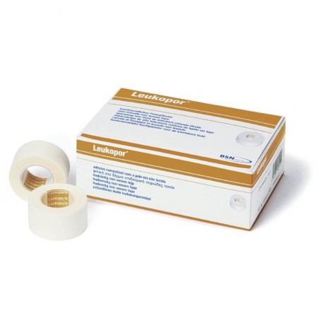 ESPARADRAPO PAPEL LEUKOPOR 9,2 MT X 2,5 CM. Caja de 12 Unidades.