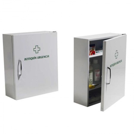 BOTIQUIN METÁLICO EN BLANCO  B-1  CON ASA 31 X 13 X 38