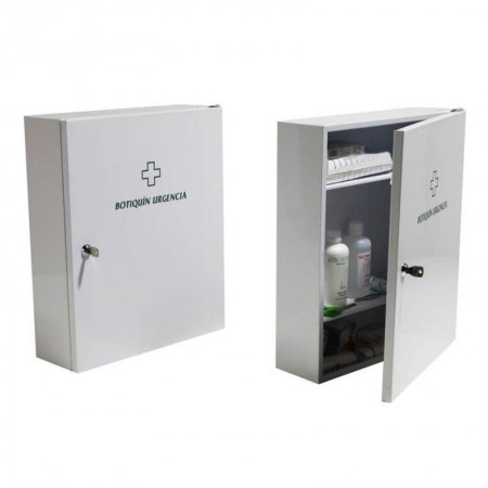BOTIQUIN METALICO EN BLANCO B-1 CON LLAVE 31 X 13 X 31