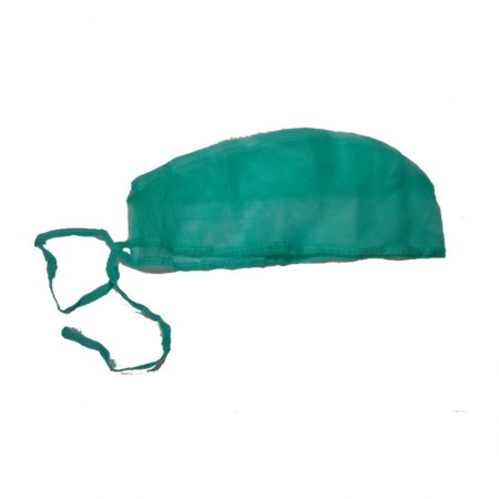 GORRO CIRUJANO VERDE C/CINTAS. Bolsa de 100 Unidades.