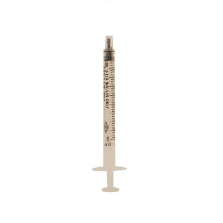 JERINGA ICO 1 ML INSULINA S/A. Caja de 100 Unidades.