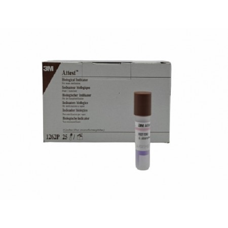 INDICADOR BIOLOGICO VAPOR ATTEST 3M. Caja de 25 Unidades.