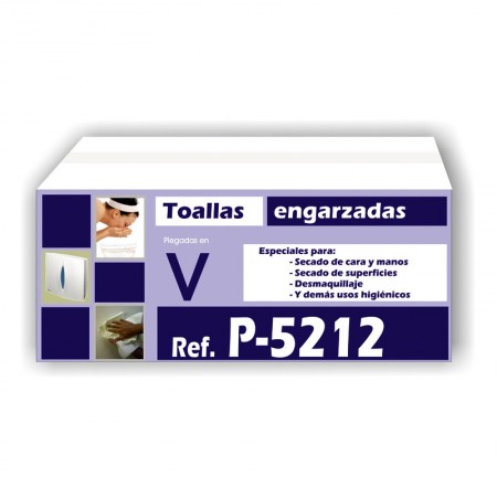 TOALLA ENGARZADA PASTA PURA 2 CAPAS PLEGADAS EN V. 20 Unidades.