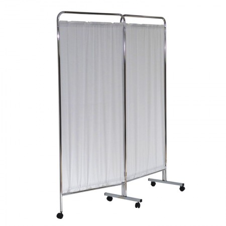 BIOMBO DOS CUERPOS DE  ACERO EN BLANCO