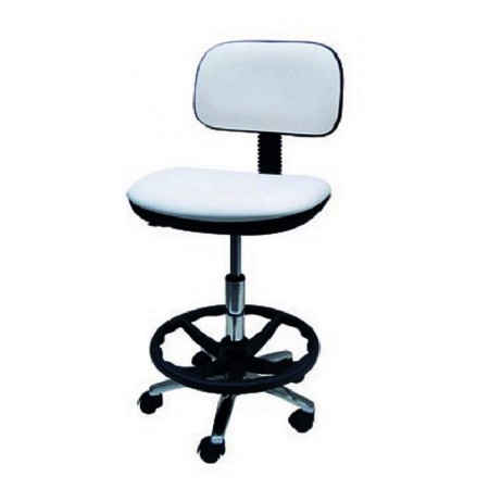 SILLA A GAS BASE ALUMINIO-ARO PLAST/BLANCO