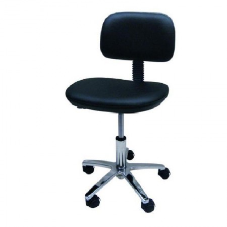 SILLA A GAS BASE ALUMINIO TAPIZ NEGRO