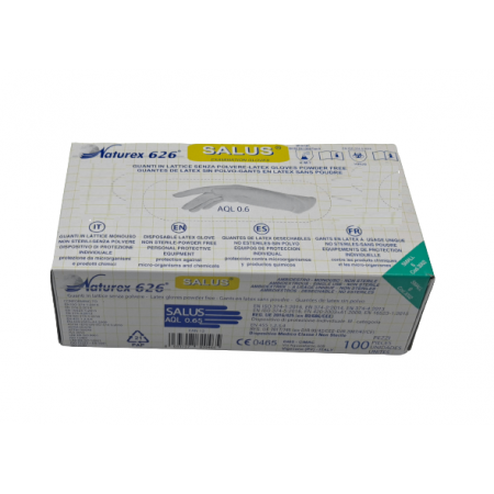 GUANTE LATEX S/POLVO NATUREX VARIAS TALLAS 